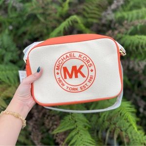 NWT Michael Kors Fulton Sport Large Canvas Crossbody Bag
